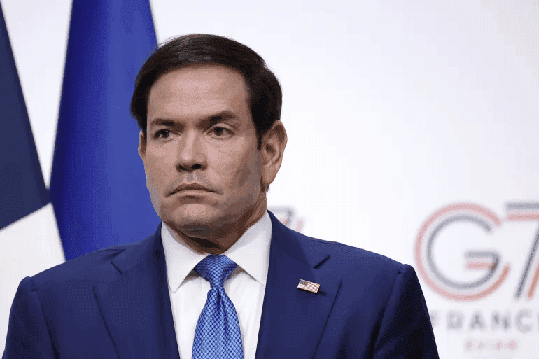 Secretary of State Marco Rubio during his emergency diplomatic tour of the Gulf nations, June 2026.